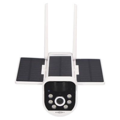 BBAUER Solar Security Camera, Waterproof ABS Housing 6 LEDs Security Camera PIR Motion Detection Night Vision for Garden