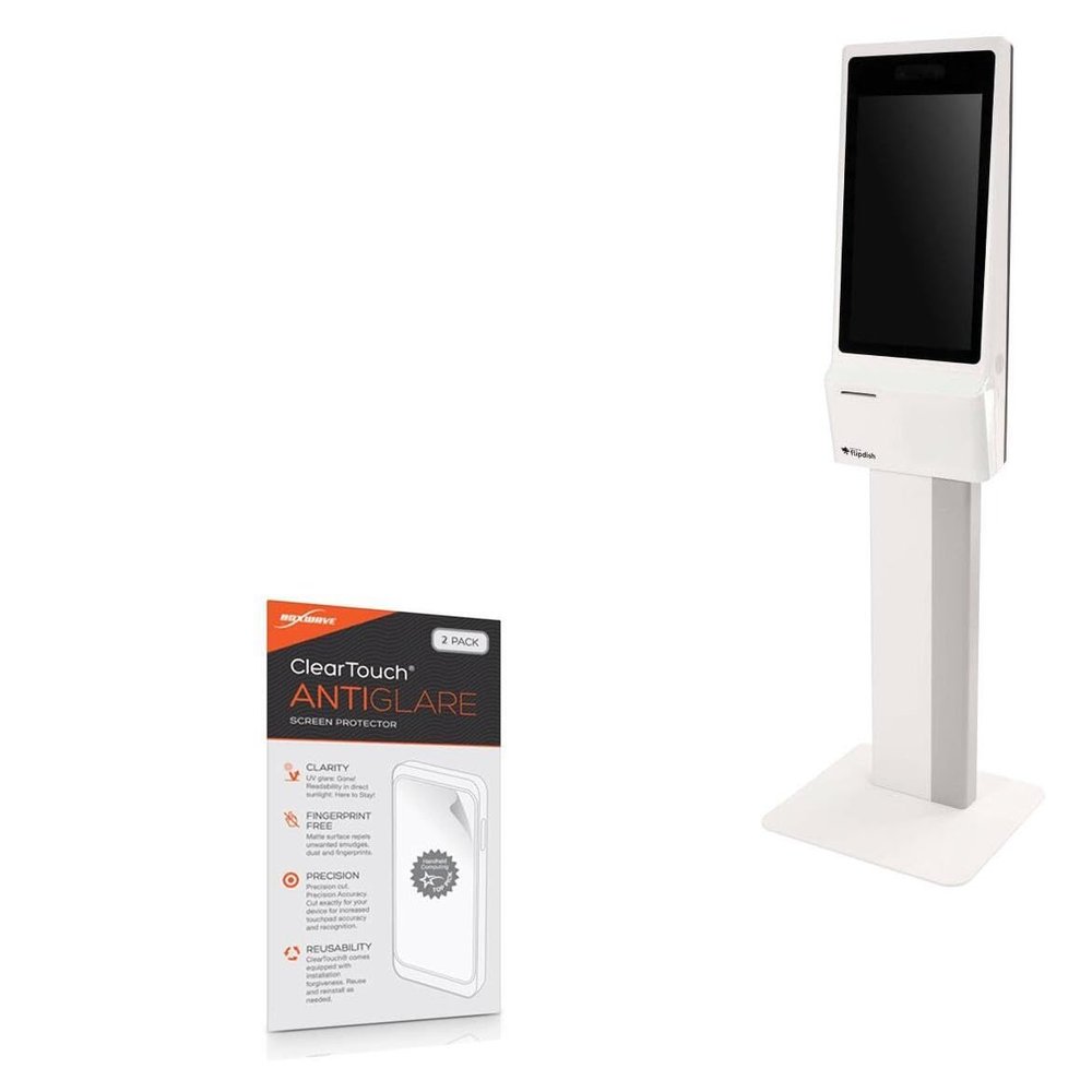 BoxWave Screen Protector Compatible with Flipdish 24" Self Service Kiosk - ClearTouch Anti-Glare (2-Pack), Anti-Fingerprint Matte Film Skin