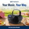 Emerson EPB-3003 Portable CD Cassette Boombox with AM FM Radio - Black view 2