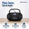Emerson EPB-3003 Portable CD Cassette Boombox with AM FM Radio - Black view 3