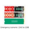 TECKEEN 50 x 22 x 9mm M.2 NGFF NVMe SSD 2230 2242 2260 to 2280 Length Extension Adapter Bracket view 3