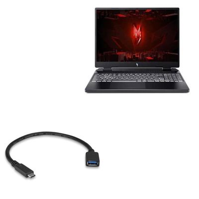 BoxWave Cable Compatible with Acer Nitro 16 (AN16-41-R6HK) - USB Expansion Adapter, Add USB Connected Hardware to Your Phone