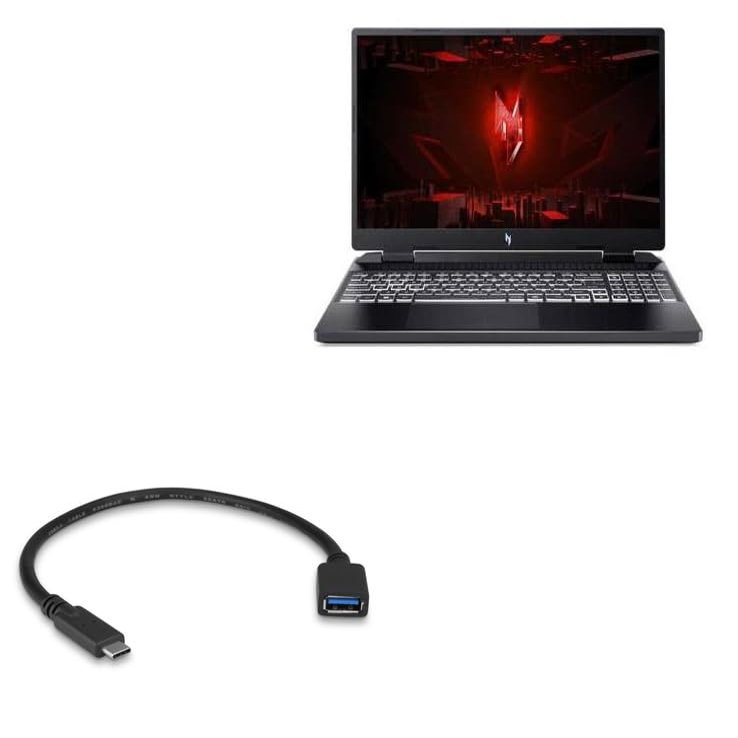 BoxWave Cable Compatible with Acer Nitro 16 (AN16-41-R6HK) - USB Expansion Adapter, Add USB Connected Hardware to Your Phone