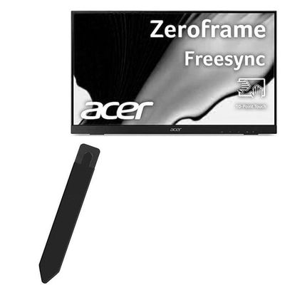 BoxWave Stylus Pouch Compatible with Acer Monitor UT222Q bmip (21.5 in) - Stylus PortaPouch, Pen Stylii Holder Carrier Portable Self-Adhesive - Jet Black