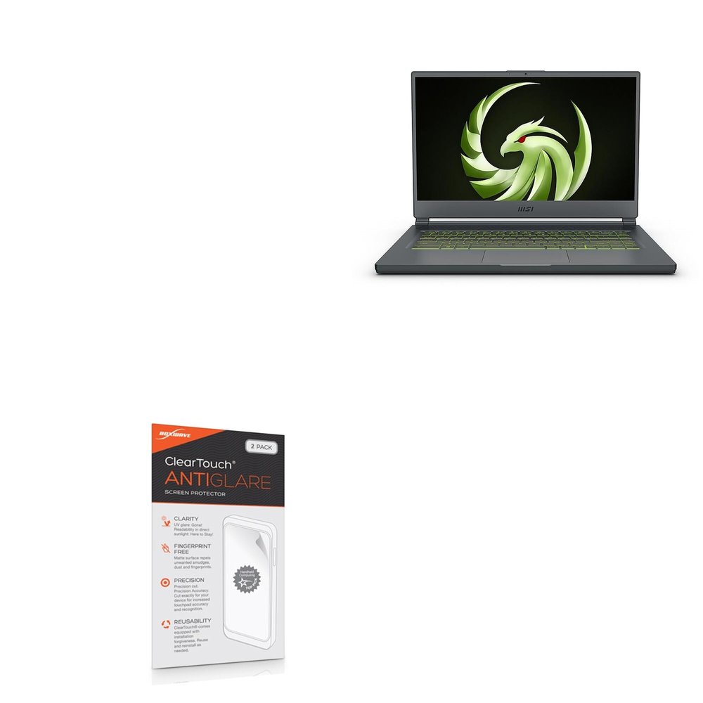 BoxWave Screen Protector Compatible with MSI Delta 15 - ClearTouch Anti-Glare (2-Pack), Anti-Fingerprint Matte Film Skin