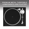 Victrola Hi-Res Carbon - 2-Speed Turntable with Ortofon 2M Red Cartridge & Carbon Fiber Tonearm (White/Silver) view 3