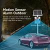Y DIANS S Solar Motion Sensor Alarm Outdoor Waterproof Motion Detector Sirens with Red and Blue Strobe Light, 120dB Horn 17 Tones Adjustable Microwave Infrared Induction Alarm System SLA-TYN02 view 3