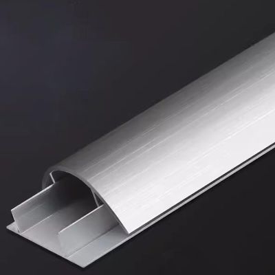 ZJKXJH Cable Trunking Raceway, Semicircular Aluminum Wire Hider Cover, Heavy Duty Indoor Outdoor Weatherproof Self Adhesive Wire Hider (Color : WxHxL(1m), Size : 27.8 x 8.9mm)