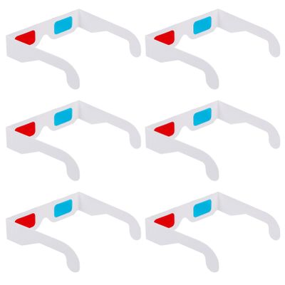 Hemobllo 30pcs Disposable Cardboard Glasses and Lenses for Movies Theaters and Games for Boys and Girls and Adults Enjoy Viewing