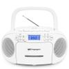 Emerson EPB-3003 Portable CD Cassette Boombox with AM FM Radio - White view 1