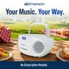 Emerson EPB-3003 Portable CD Cassette Boombox with AM FM Radio - White view 2