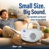 Emerson EPB-3003 Portable CD Cassette Boombox with AM FM Radio - White view 4