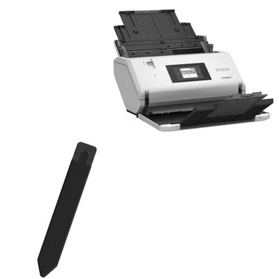 BoxWave Stylus Pouch Compatible with Epson DS-30000 - Stylus PortaPouch, Pen Stylii Holder Carrier Portable Self-Adhesive - Jet Black