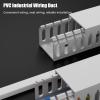 ZJKXJH Cable Management, PVC Open Slot Wire Raceway for Network Cords Organizer, 1m Long Gray Fireproof Wire Duct with Cover, Prevent Trip Hazards (Size : HxW 30x50mm/1.18x1.97in) view 3