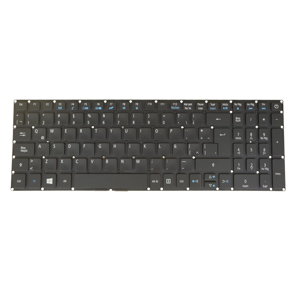 AZUBAYCOM LA Latin Spanish Layout- Laptop Keyboard for Acer Aspire A315-21 A315-21G A315-31 A315-51 A315-52 A515-41G A515-51 A515-51G LV5P_A51BWL 0KN1-0T2LA13, White-Backlit