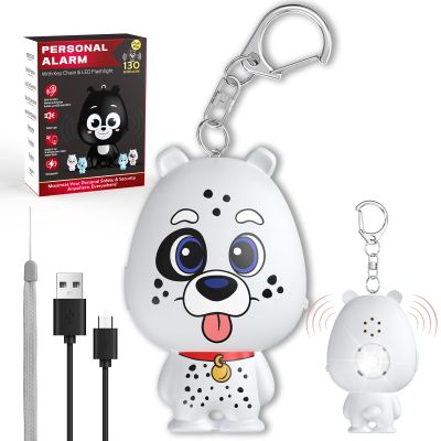 Personal Safety Alarm for Women  Rechargeable Personal Alarm for Women Kids and Elders  130dB Loud Siren  Strobe Light  Low Battery Notice  Safety Siren Keychain
