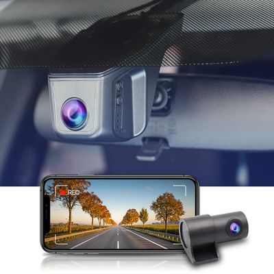 Fitcamx 2K Dual Dash Cam Suitable for Honda 2011-2024 Vehicles (Rhombus Dome Light), OEM Look, Front 1440P+Rear 1080P HD Video, Loop Recording, Built-in WiFi & APP, G-Sensor, Easy to Set, 64GB Card