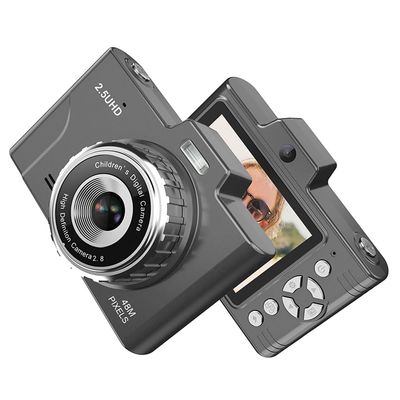 Namolit Portable Camera for Kids Compact Camera 1080P 48MP Dual Lens Optical Zoom Support TF Memory Card Mini CCD Camera, Great Gift for Teenage Students, Black
