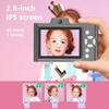 Namolit Portable Camera for Kids Compact Camera 1080P 48MP Dual Lens Optical Zoom Support TF Memory Card Mini CCD Camera, Great Gift for Teenage Students, Black view 2