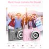 Namolit Portable Camera for Kids Compact Camera 1080P 48MP Dual Lens Optical Zoom Support TF Memory Card Mini CCD Camera, Great Gift for Teenage Students, Black view 3