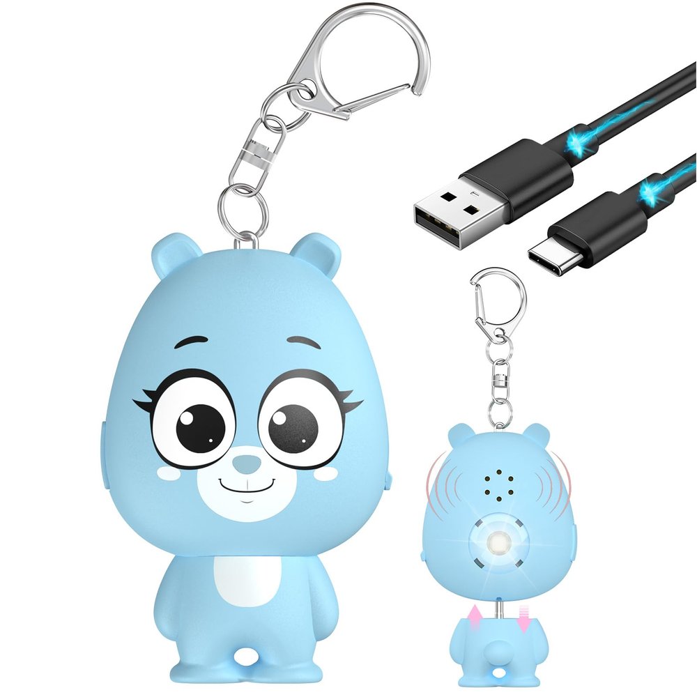 Personal Safety Alarm for Women  Rechargeable Personal Alarm for Women Kids and Elders  130dB Loud Siren  Strobe Light  Low Battery Notice  Safety Siren Keychain