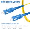 (30ft/10m) SC/UPC to SC/UPC Fiber Optic Internet Cable, OS2 Single Mode Fiber Jumper Cable, Fiber Patch Cable Simplex 9/125um LSZH Yellow,  view 3