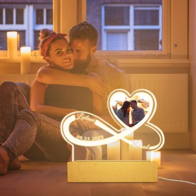 Personalized Night Lights Rainbow Lamp - Baby Night Light Custom Name Night Light Colorful Rainbow Home Decor Personalized Gift for Kids Birthday Acrylic Night Light USB-Cable (Couple)
