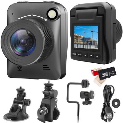 inBEKEA Time Lapse Camera, 4K 32MP Full Color Macro Shooting Manual Focus Timelapse Video Camera 2.0" LCD Screen IP66 Waterproof 6 Month Battery Life for Outdoor Construction Weather Life, 32GB Card