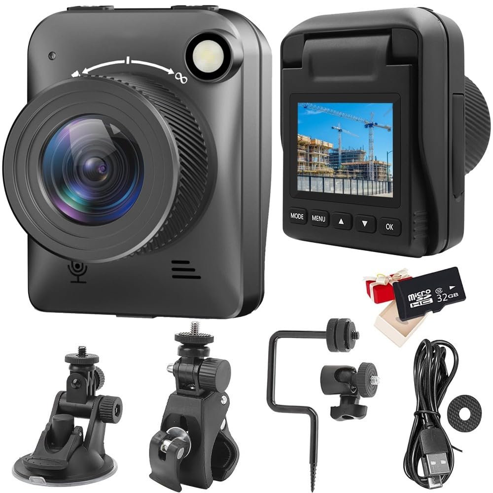 inBEKEA Time Lapse Camera, 4K 32MP Full Color Macro Shooting Manual Focus Timelapse Video Camera 2.0" LCD Screen IP66 Waterproof 6 Month Battery Life for Outdoor Construction Weather Life, 32GB Card
