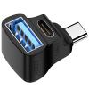 Leehitech USB C Splitter 1 in 2 Out, 4K 60Hz USB Type C Right Angle Adapter, USB 3.1 100W, USB 2.1 7.5W Charging for Steam Deck view 1