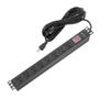 19" 1U Rack Mount PDU Power Strips 8 Outlet Mountable Power Strip, Wall Mount Outlet Power Strip Heavy Duty, Wide Spaced 15A 125V 1875W, 16 FT SJT 14AWG Power Cord 5 Meter /16 feet Supper Long Cable view 1