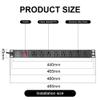 19" 1U Rack Mount PDU Power Strips 8 Outlet Mountable Power Strip, Wall Mount Outlet Power Strip Heavy Duty, Wide Spaced 15A 125V 1875W, 16 FT SJT 14AWG Power Cord 5 Meter /16 feet Supper Long Cable view 2