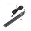 19" 1U Rack Mount PDU Power Strips 8 Outlet Mountable Power Strip, Wall Mount Outlet Power Strip Heavy Duty, Wide Spaced 15A 125V 1875W, 16 FT SJT 14AWG Power Cord 5 Meter /16 feet Supper Long Cable view 3
