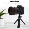 UPQRSG Desktop Mini Tripod, Portable Outdoor Sturdy Robust Aluminium Alloy 1/4 Interface Gear Adjustment Skid Slip Silic Vlogging Tripod, for DSLR Camera and Cell Ph view 3