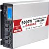 4KW 5KW 6KW 8KW Pure Sine Wave Power Inverter DC12V24V48V60V to 110V 120V Converter for Family RV Off Grid Solar System Car with 2 AC Power Outlets USB Ports LCD Display (24Vto110V,5000W) view 1