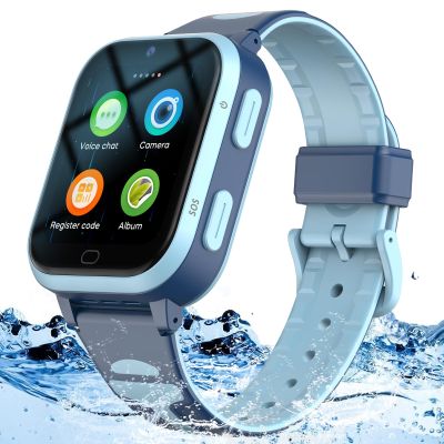 4G GPS Smart Watch for Kids WhatsApp Line Video Phone Call and Text Voice Chat SOS Alarm Message Anti-Lost Real-time Tracker Pedometer Silent Mode Camera TikTok Facebook Global Version Age 3-15 Gift
