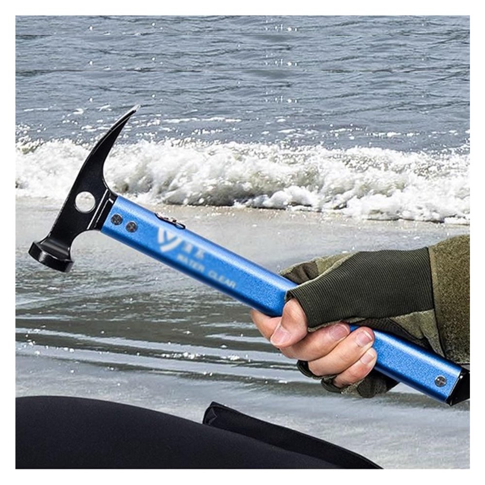 MObyat Outdoor Camp Hammer Lightweight, Functional Portable Tent Peg Mallet Multitool Hammer, for Home Hiking DIY, Camping Accessories