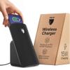 Elvy Fast Qi Wireless Charger for Cell Phones - Designed with EMF Management Technology for Enhanced Charging, Advanced Environmental Shielding, Lab Tested by Ordos Tech, 2023 (Jet Black) view 1