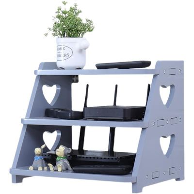 BinOxy Cord Management Box Punch-Free Wall-Mounted Set-top Box Shelf Wireless Router Storage Box Solid Wood WiFi Shelf Socket Cover Box Cable Box