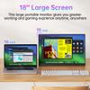 cocopar Portable Monitor IPS Travel Monitor with USB-C HDMI Portable Screen for Laptop MacBook Surface PC PS4/5 External Display with Kickstand, VESA Mountable, 18.0 Inch, 1600P 140% sRGB view 2