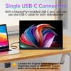 cocopar Portable Monitor IPS Travel Monitor with USB-C HDMI Portable Screen for Laptop MacBook Surface PC PS4/5 External Display with Kickstand, VESA Mountable, 18.0 Inch, 1600P 140% sRGB view 4
