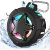 EBODA Bluetooth Shower Speaker, IP67 Waterproof Portable Speakers, Floating, TF Card, Small Outdoor Speaker with LED Light, True Wireless Stereo for Bike, Beach, Paddle Board, Kayak, Gifts view 1