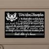 American Flag Preamble Constitution Gadsden 1776 We The People Weathered Vinyl Sticker Decal (6"x10") view 1