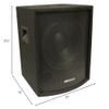 multicomp PRO 12'' PA/DJ Speaker Subwoofer 600W, 25Hz-800Hz, 8 Ohm, Heavy-Duty MDF cabinets view 3