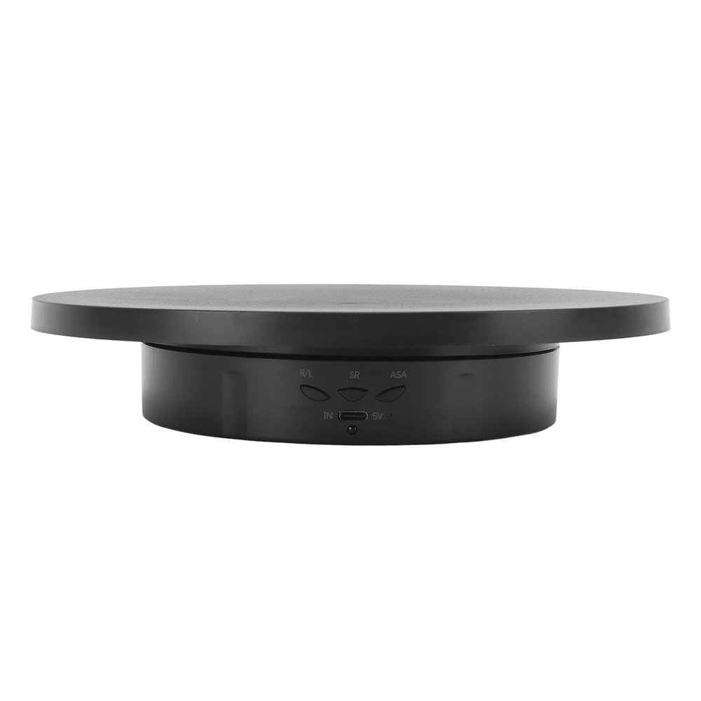 Display Stand, Professional Speed 2 in 1 ABS Product Show Turntable for Jewelry for Live Streaming (Black Button)