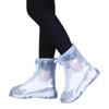Kisangel Waterproof Rain Boot Covers Unisex Reusable Overshoes with Elastic Drawstring Non-Slip Sole for Shoe Protection in Muddy Wet Weather Size M 10.43X3.14X7.08In view 2