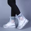Kisangel Waterproof Rain Boot Covers Unisex Reusable Overshoes with Elastic Drawstring Non-Slip Sole for Shoe Protection in Muddy Wet Weather Size M 10.43X3.14X7.08In view 3