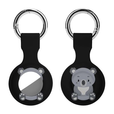 Adorable Koala Silicone Case for Airtags Holder Tracker Protective Cover with Keychain Air Tag Dog Collar Accessories