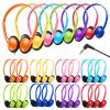 Wensdo Classroom Headphones Bulk 50 Pack for Kids School Students, Wholesale Wired Earphones Class Set for Children Toddler Boys Girls Teens Adult (HY103, 50 Mixed) view 1