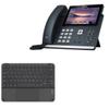 BoxWave Keyboard Compatible with Ooma YeaLink T48U - SlimKeys Bluetooth Keyboard with Trackpad, Portable Slim TouchPad - Jet Black view 1